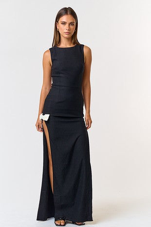 Midnight Elegance Maxi Dress