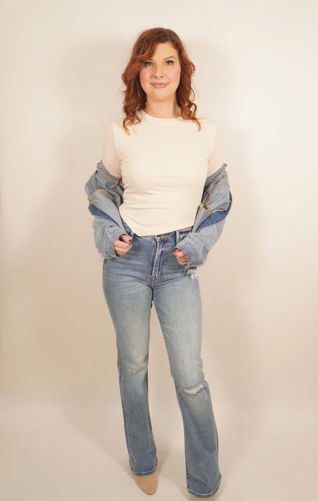 Vintage Boot Cut High Waisted Jeans 
