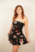 Floral Strapless Mini Dress