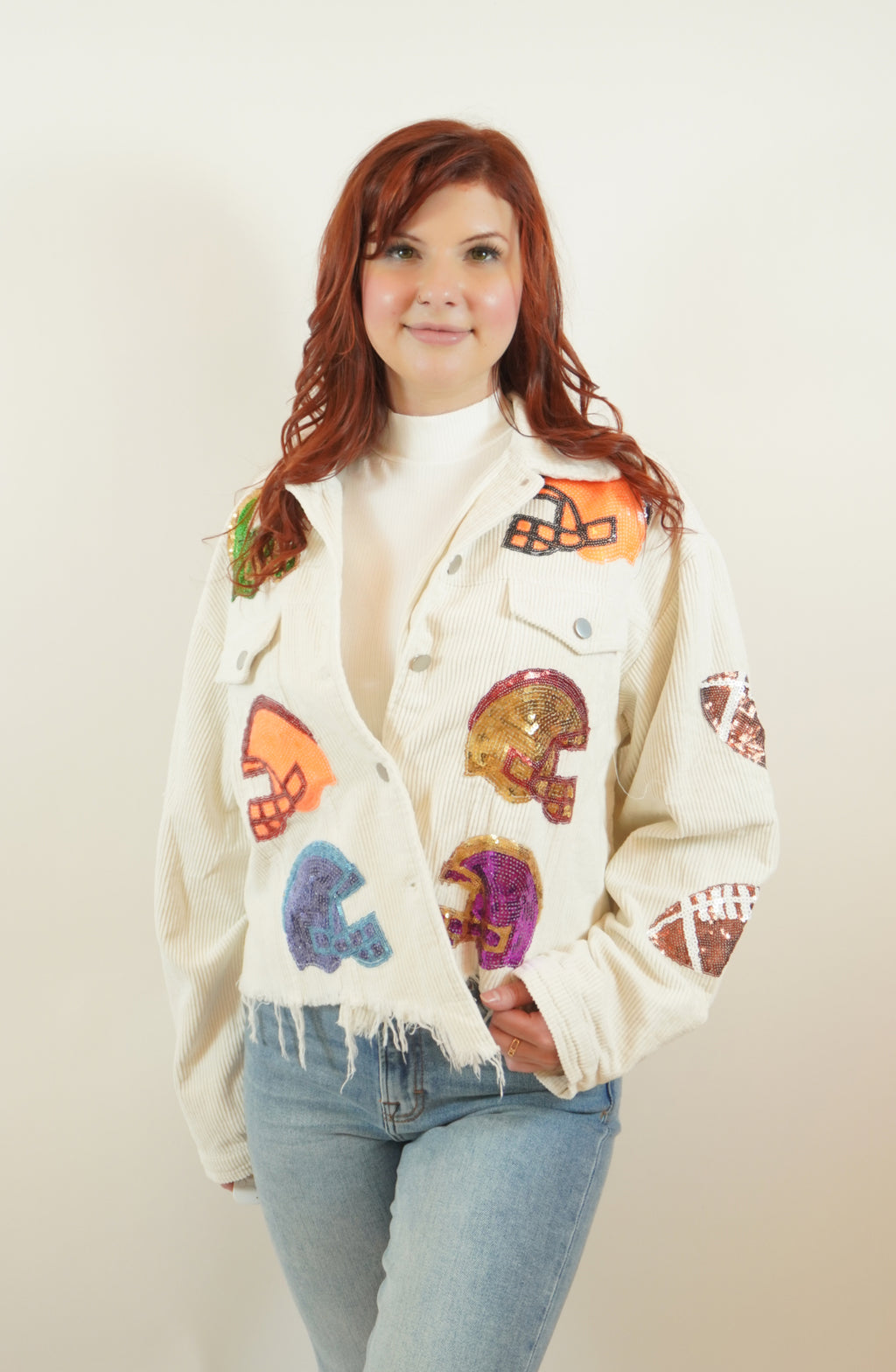 Game Day Glam Corduroy Jacket  Zoom View
