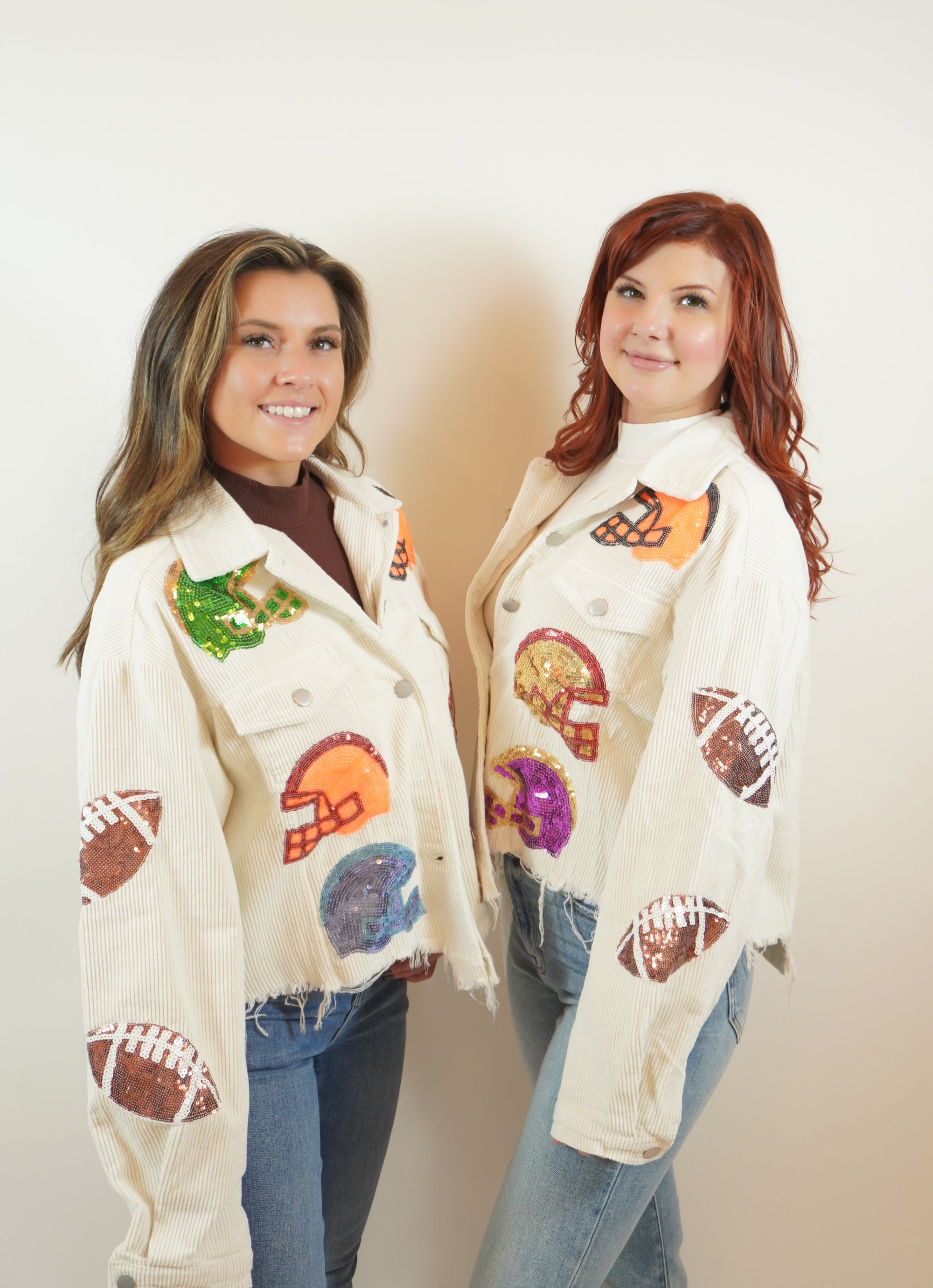 Game Day Glam Corduroy Jacket Side View