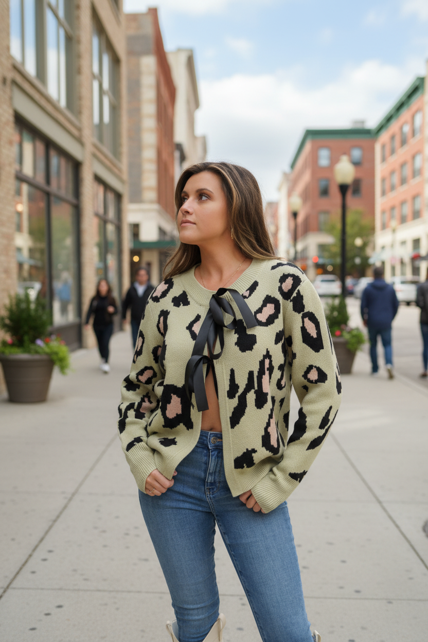 Leopard Cardigan - Street 2